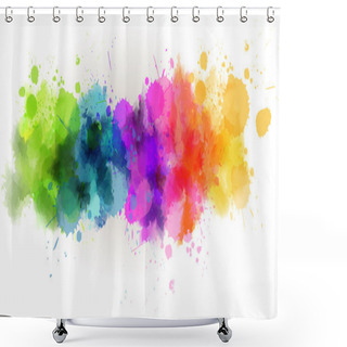 Personality  Watercolor Line Background Shower Curtains