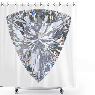 Personality  3D Illustration Trillion Curved Diamond Stone  Shower Curtains
