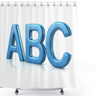 Personality  Blue ABC Letters  Shower Curtains
