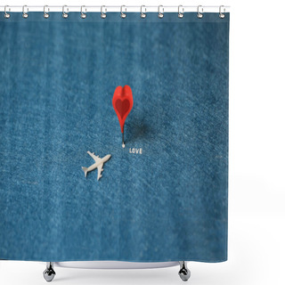 Personality  Love Is The Destination To The Plane Shower Curtains
