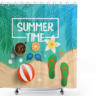 Personality  Summer Background Poster Shower Curtains