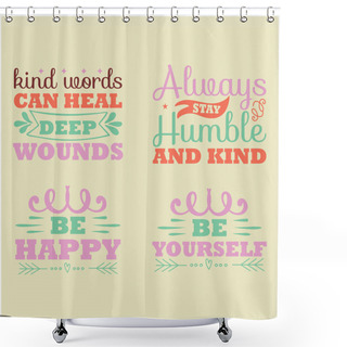 Personality  Kindness Svg Set,Retro Svg Set,Retro Svg Design, Svg Set  Shower Curtains