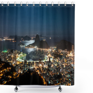 Personality  View By Sunset In Rio De Janeiro Shower Curtains