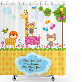 Personality  Cute Animals Shower Curtains