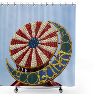 Personality  Coney Island Luna Park Emblem In Brooklyn, New York Shower Curtains