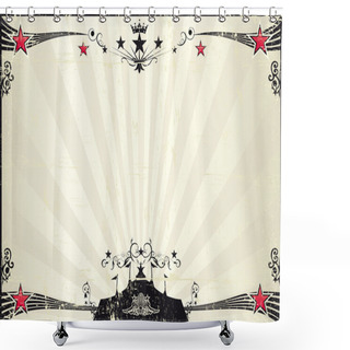 Personality  Grunge Horizontal Circus Poster Shower Curtains