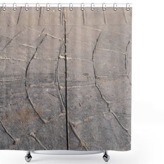 Personality  Dilatation Joint On Surfaces Of Stamped Concrete Pavement Shower Curtains