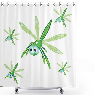 Personality  Dragonflies Shower Curtains