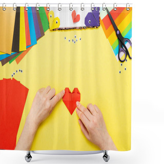 Personality  DIY Instruction. Step By Step Guide. The Process Of Making A Bookmark For A Book In The Form Of A Heart For Valentine's Day. Shower Curtains