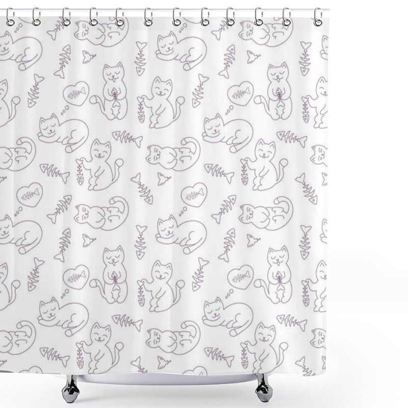 Personality  Cats Pattern Shower Curtains