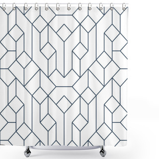 Personality  Abstract Lines Pattern Shower Curtains
