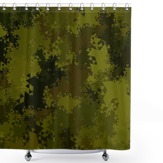 Personality  Abstract Military Camouflage Background Shower Curtains