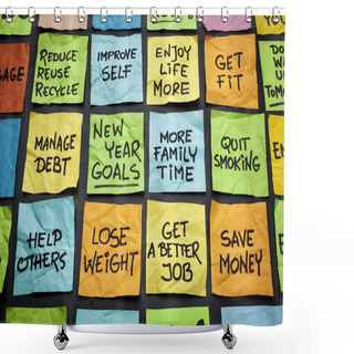 Personality  New Year Goals Or Resolutions Shower Curtains