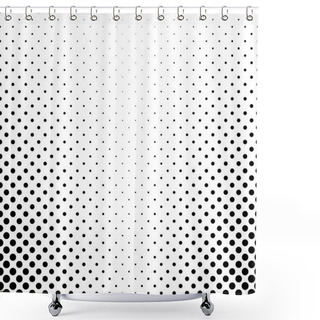 Personality  Abstract Black And White Dot Pattern - Geometrical Simple Vector Background Graphic Shower Curtains