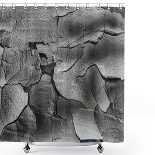 Personality  Cracked Barren Soil Surface, Global Warming Concept Shower Curtains