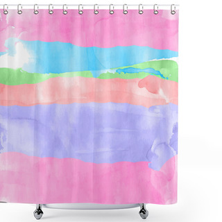 Personality  Seamless Watercolor Rows  Shower Curtains