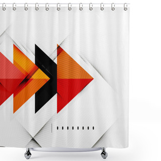 Personality  Modern Glossy Triangles Business Layout Shower Curtains