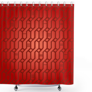 Personality  Seamless Geometric Red Pattern. Network Background. Wickerwork. Decorative Endless Texture For Design Textile, Wrapping Papers, Packages, Tiles Shower Curtains