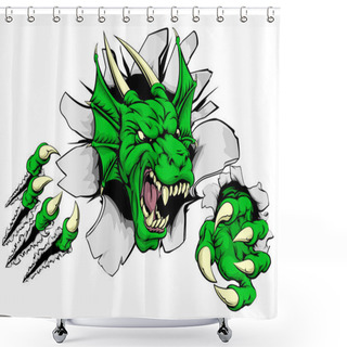 Personality  Dragon Claw Breakthrough Shower Curtains