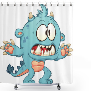 Personality  Turquoise Monster Shower Curtains