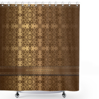 Personality  Seamless Vintage Pattern In Oriental Style Shower Curtains
