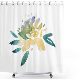 Personality  Watercolor Drawing Of Fresh Garden Flowers Shower Curtains
