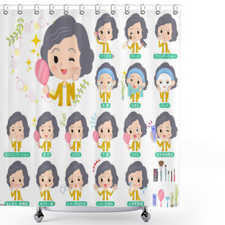 Personality  Yellow Jacket Middle Women_beauty Shower Curtains