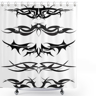 Personality  Tattoos Set Shower Curtains