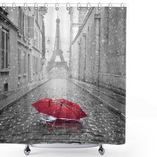 Personality  Eiffel Tower View From The Street Of Paris  Shower Curtains
