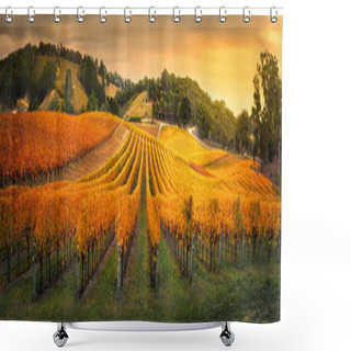 Personality  Golden Vineyard In South Australia Shower Curtains