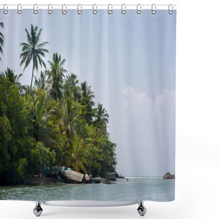 Personality  Tropical Island Shower Curtains