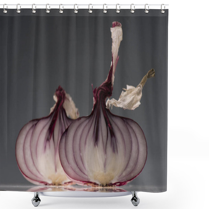 Personality  Halves Of Ripe Red Onion Shower Curtains