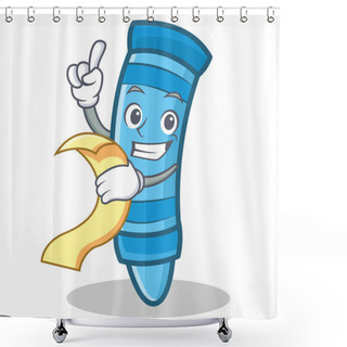 Personality  With Menu Crayon Character Cartoon Style Shower Curtains