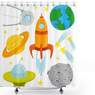 Personality  Space Set Shower Curtains