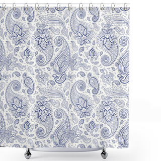 Personality  Paisley Hand Drawn Seamless Pattern. Shower Curtains