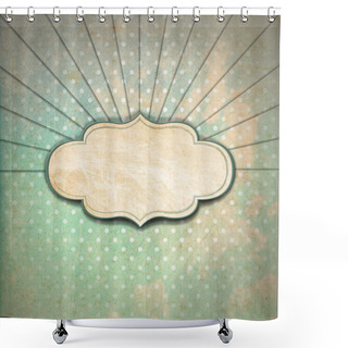 Personality  Vintage Sunbeams Background With Label Shower Curtains
