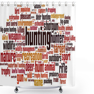Personality  Hunting Word Cloud Shower Curtains