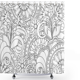 Personality  Floral Zen Pattern Shower Curtains
