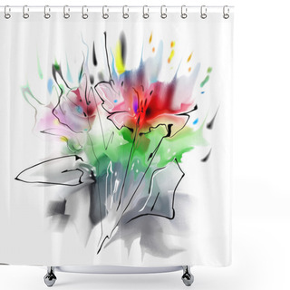 Personality  Beautiful Floral Background. Shower Curtains