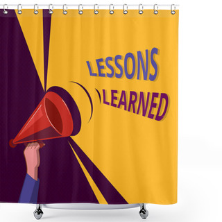 Personality  Conceptual Hand Writing Showing Lessons Learned. Business Photo Showcasing Promote Share And Use Knowledge Derived From Experience Shower Curtains