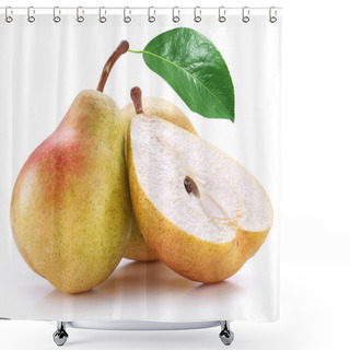 Personality  Pears On A White Shower Curtains