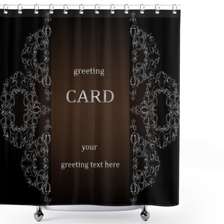 Personality  Vintage Greeting Cards In Victorian Style Shower Curtains