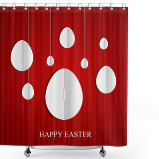 Personality  Easter Card. Vector Illustration Shower Curtains
