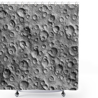 Personality  Seamless Texture Surface Of The Moon Shower Curtains