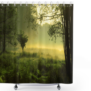 Personality  Mystic Foggy Landscape Shower Curtains