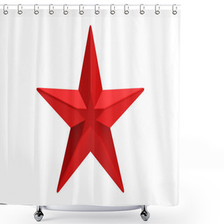 Personality  Red Star Shower Curtains