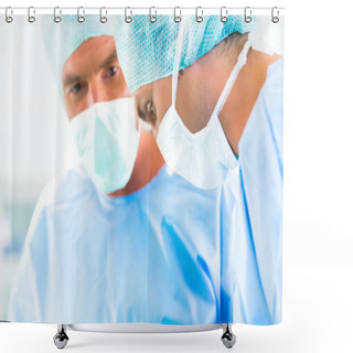 Personality  Surgeons Or Doctors In Operating Room Of Hospital Shower Curtains