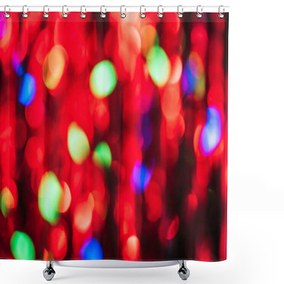 Personality  Abstract Colorful Blurred Christmas Background Shower Curtains