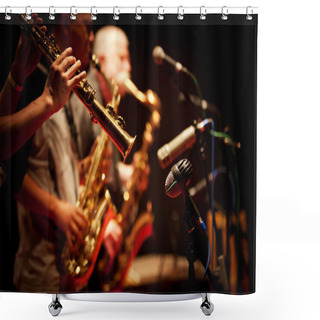 Personality  Jazz Concert Shower Curtains