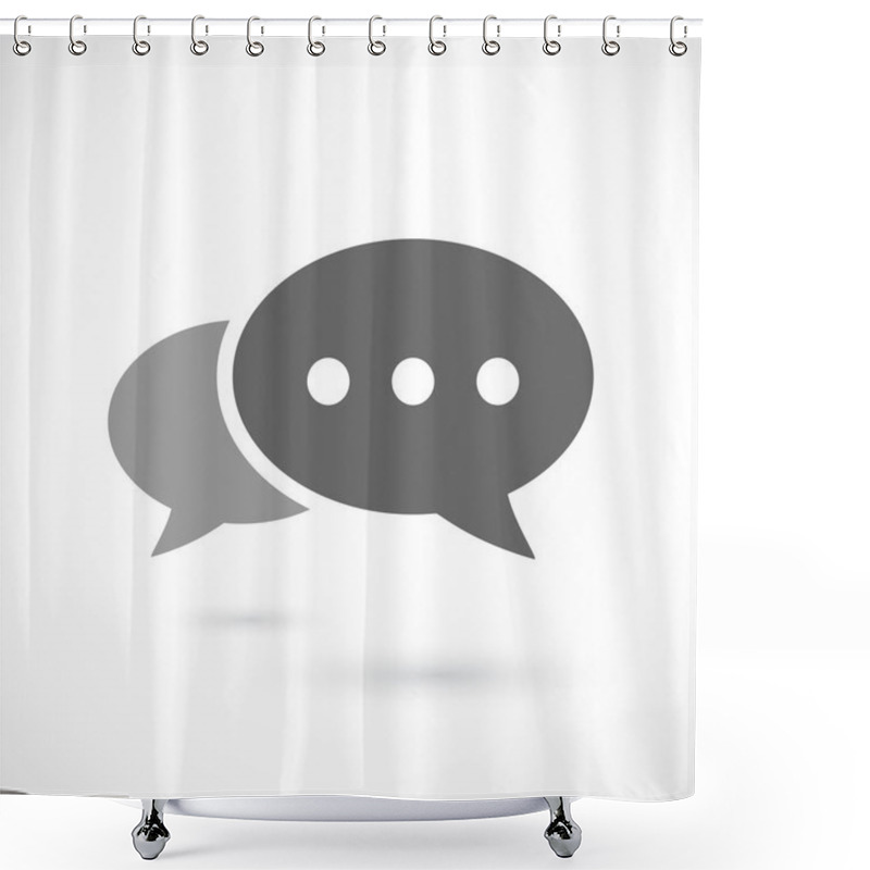 Personality  Bubble speech icon shower curtains